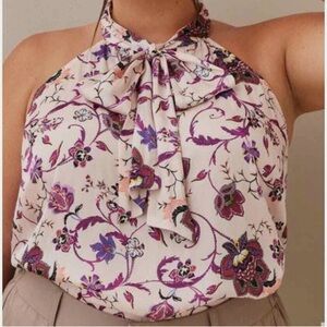 Torrid NWT Satin Bow Tie-Front Halter‎ Top Size 3x NWT